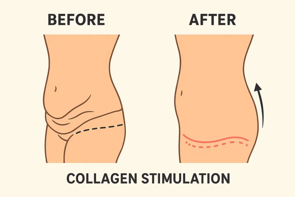 Before and after results for sagging skin after weight loss injections Leicester