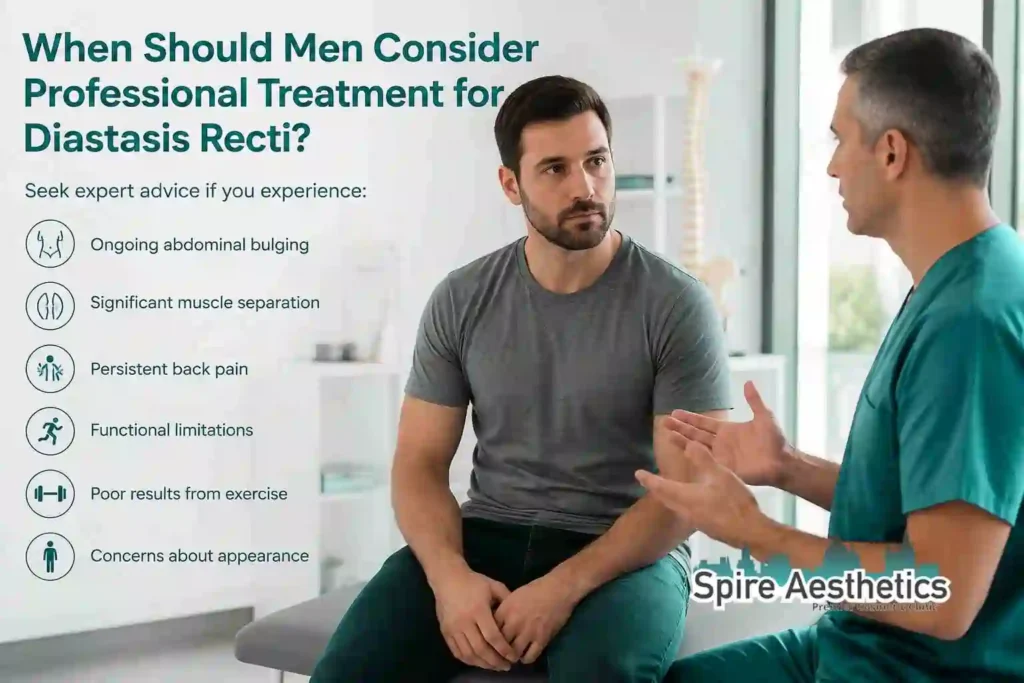When Should Men Consider Professional Treatment for Diastasis Recti Leicester?