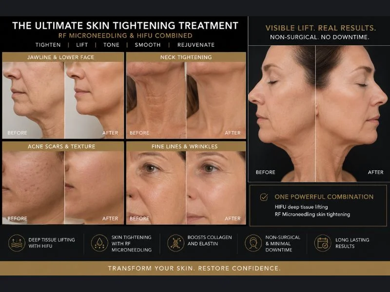 Results of combined treatment for the ultimate skin tightening treatment Leicester